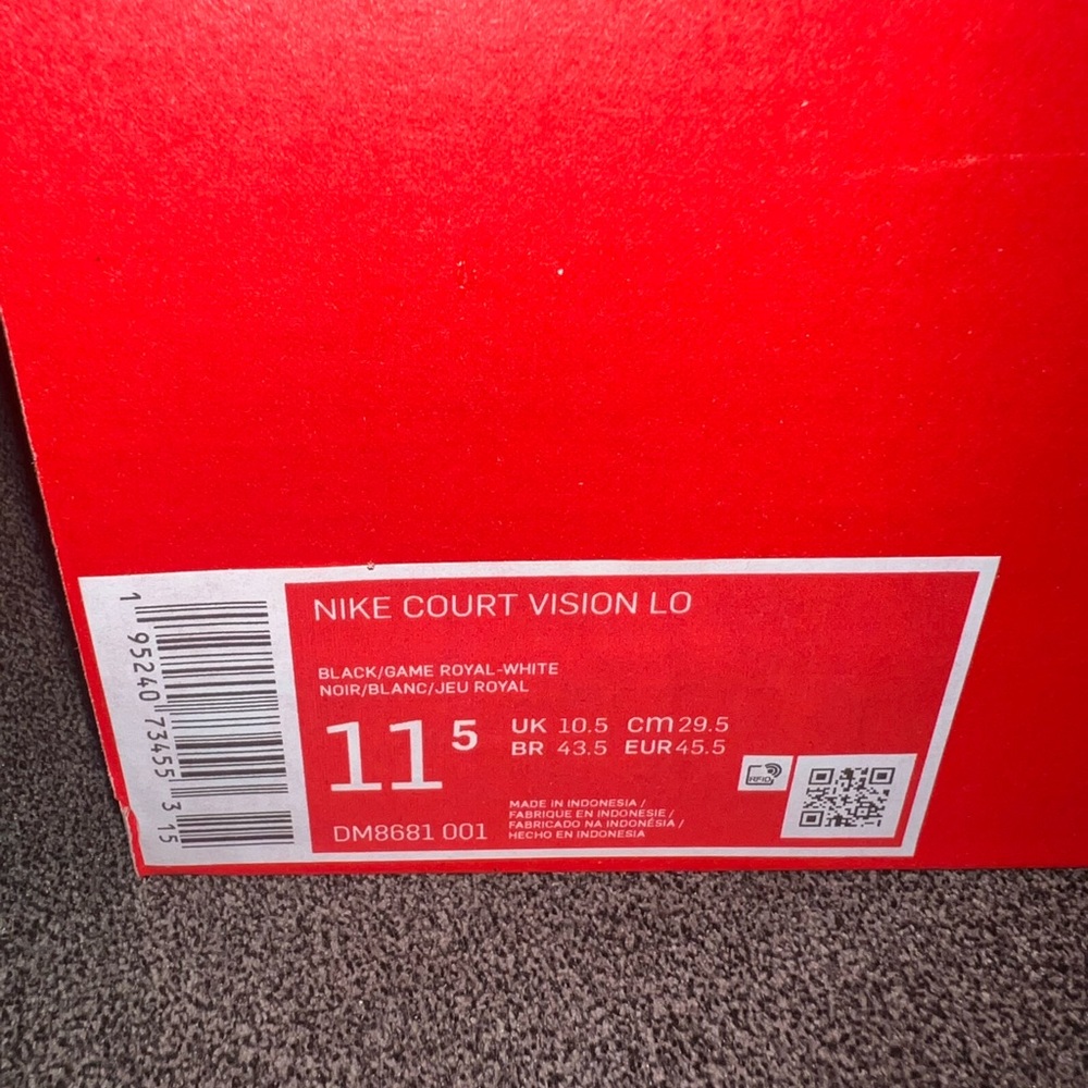 Men’s Size 11.5 Nike Court Vision Lo - Picture 6 of 6